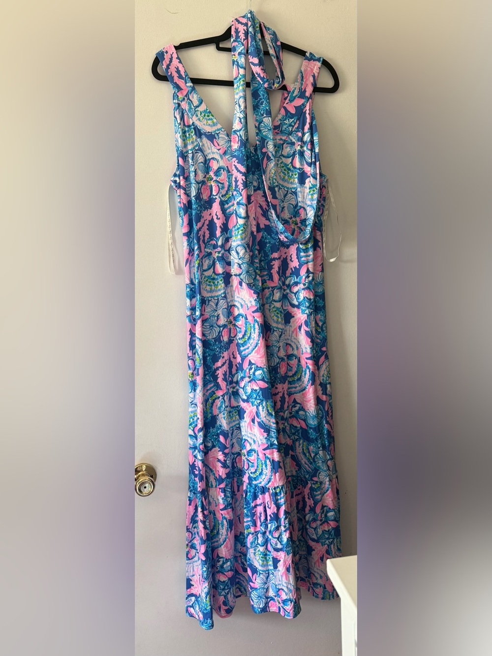 Lilly Pulitzer women’s XL Floral Blue & Pink One-Piece Swimsuit
